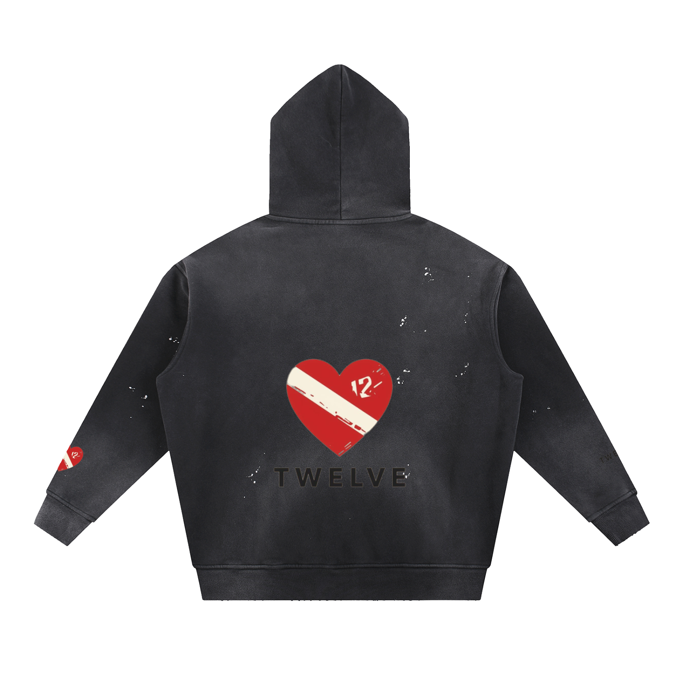 Vintage Washed Frayed Fleece Hoodie