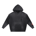 Vintage Washed Frayed Fleece Hoodie