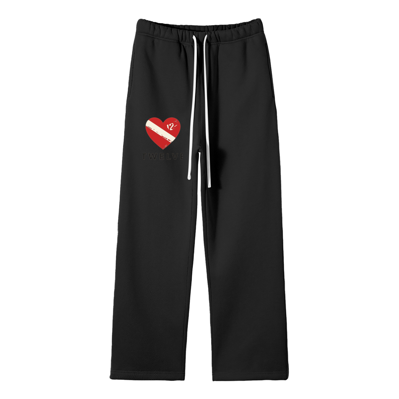 Unisex Solid Color Fleece Straight Leg Pants