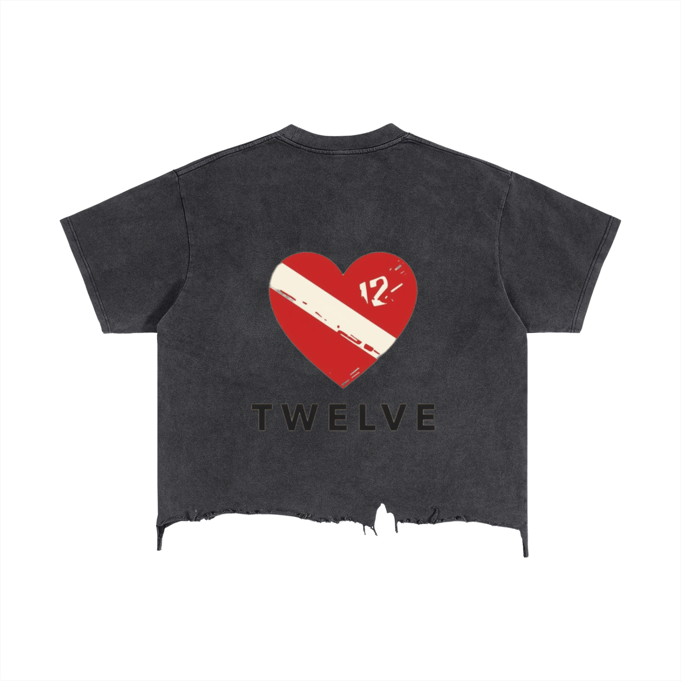 Vintage Wash Boxy Distressed Hem T-Shirt